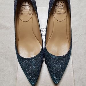 Shimmery Blue Pumps